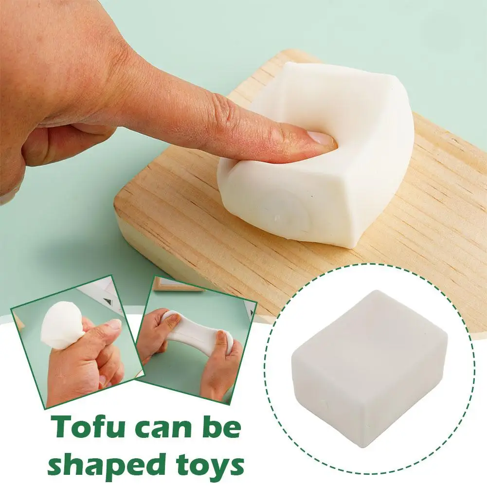 

Tofu Relief Stress Balls Fidget Toys Slowing Rising Toys Soft Novelty Squeeze Tofu Decompression Toy for Kids Antistress C8K9