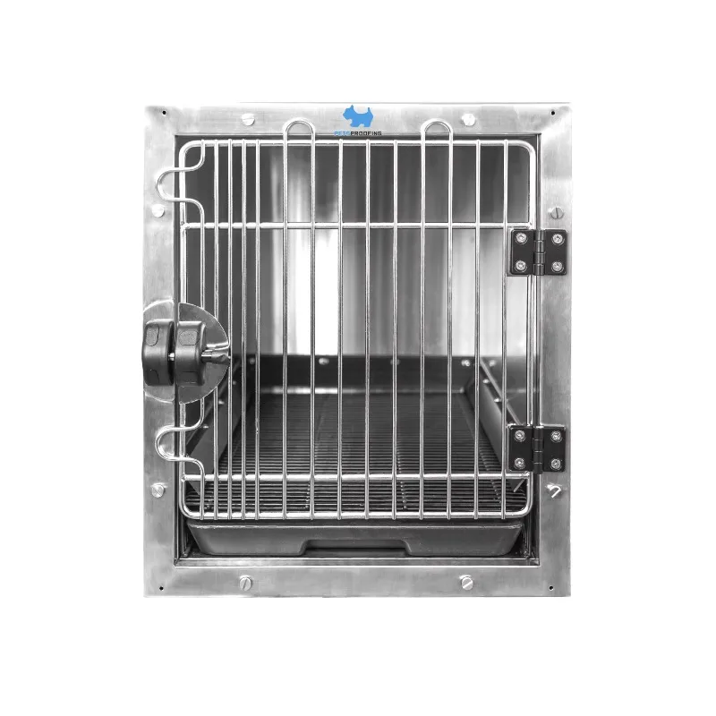 Portable Stainless Steel Veterinary Pet Cage for Dogs Vet Carriers and Kennels Animal Crates for Pet Supplies