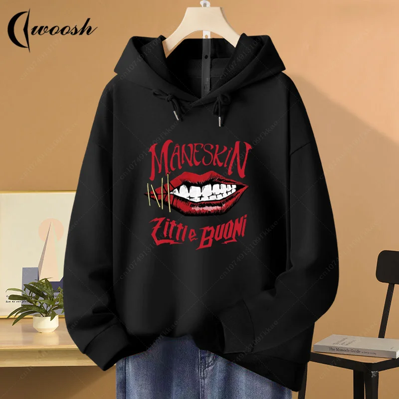 2024 Maneskin Hoodies Sweatshirt Italian Singer Hoodie Harajuku Men Thin Sweatshirt Streetwear Casual Women Oversized Pullovers