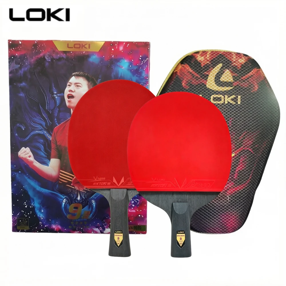 

Genuine LOKI DRAGON 9 STAR Table Tennis Racket Professional 5 Wood 2 ALC Ping Pong Paddle Bat Carbon Blade With FH RXTON 97