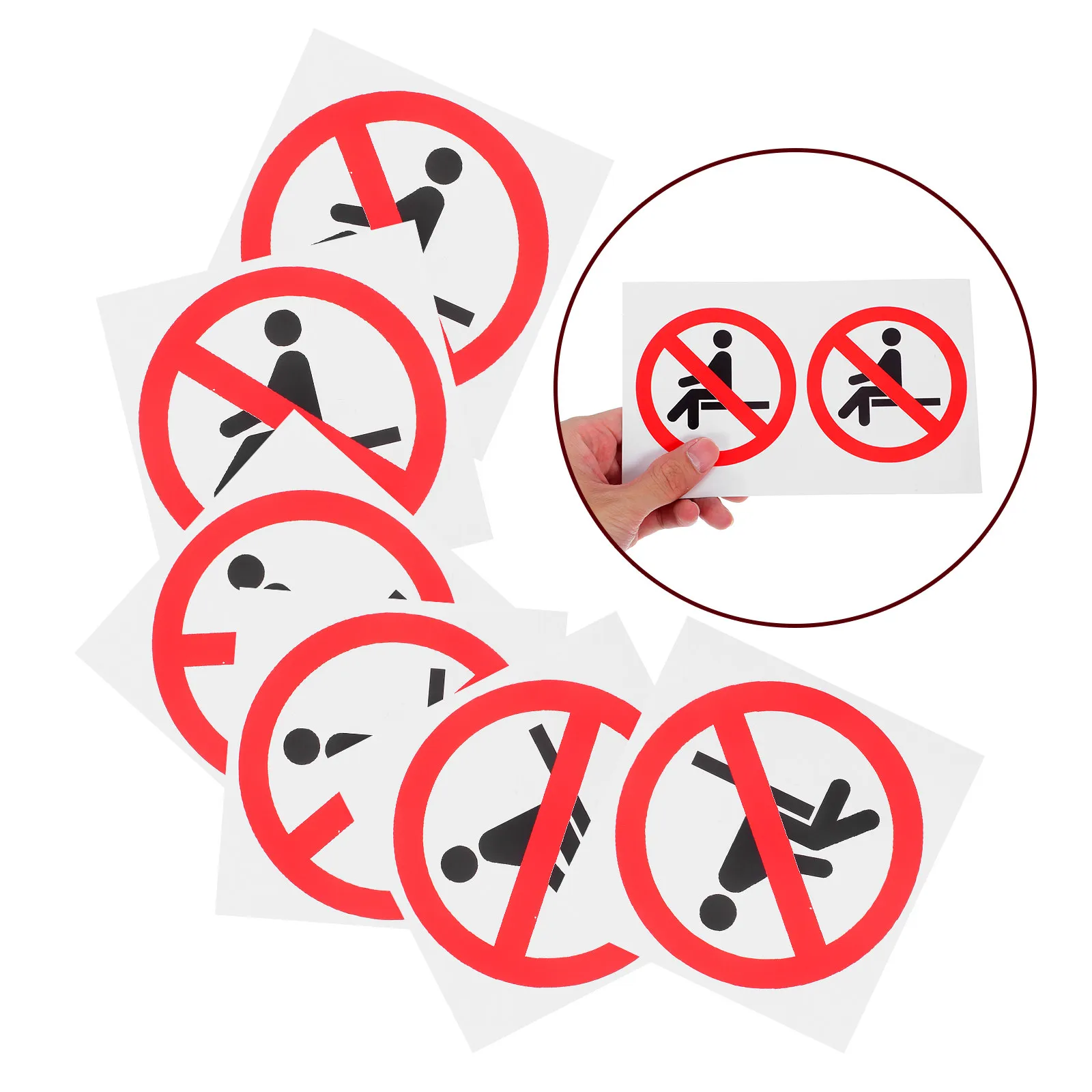 10Pcs Safety Warning Sign Stickers Self-Adhesive Reflective Warning Decals Peel and Stick for Workshop Factory Warehouse