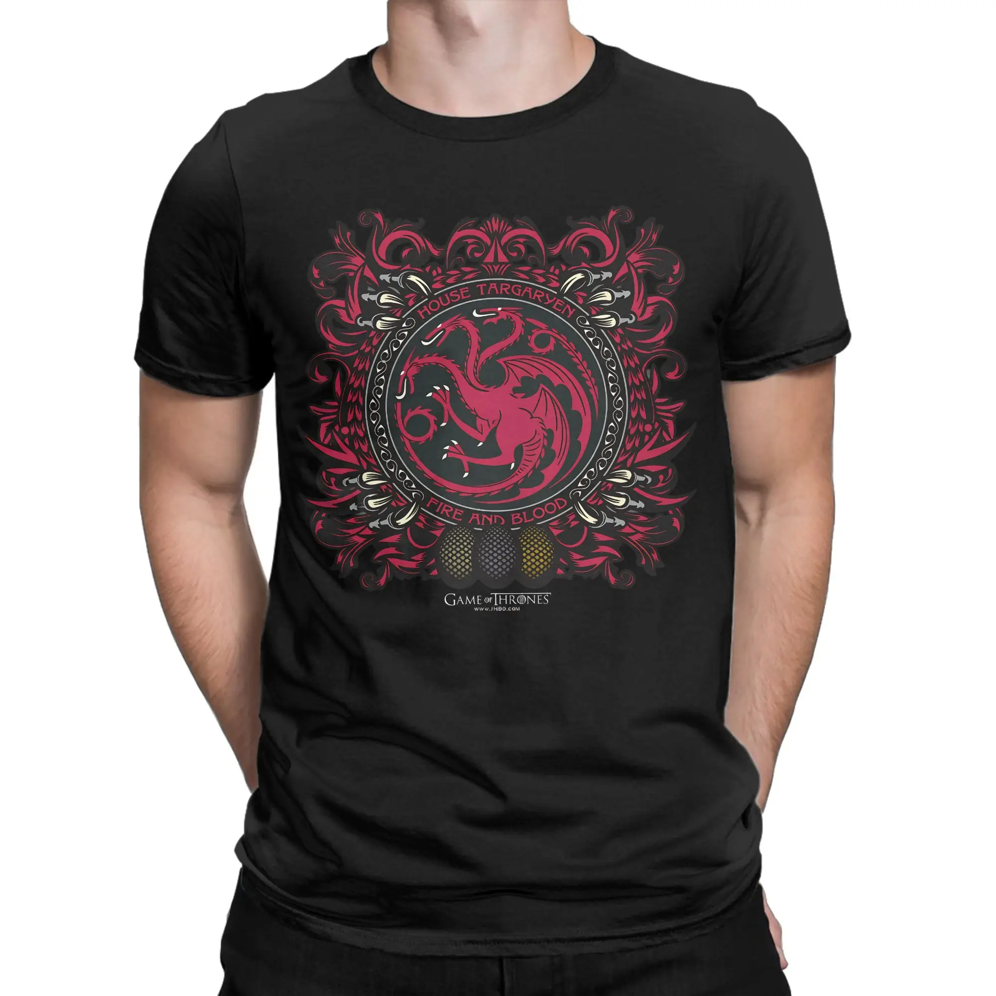 Game of Thrones House Targaryen Sigil TShirt Summer  Cotton T-Shirts For Men Trendy Cool Design Tshirt Short-Sleeve Y2K Top Tees