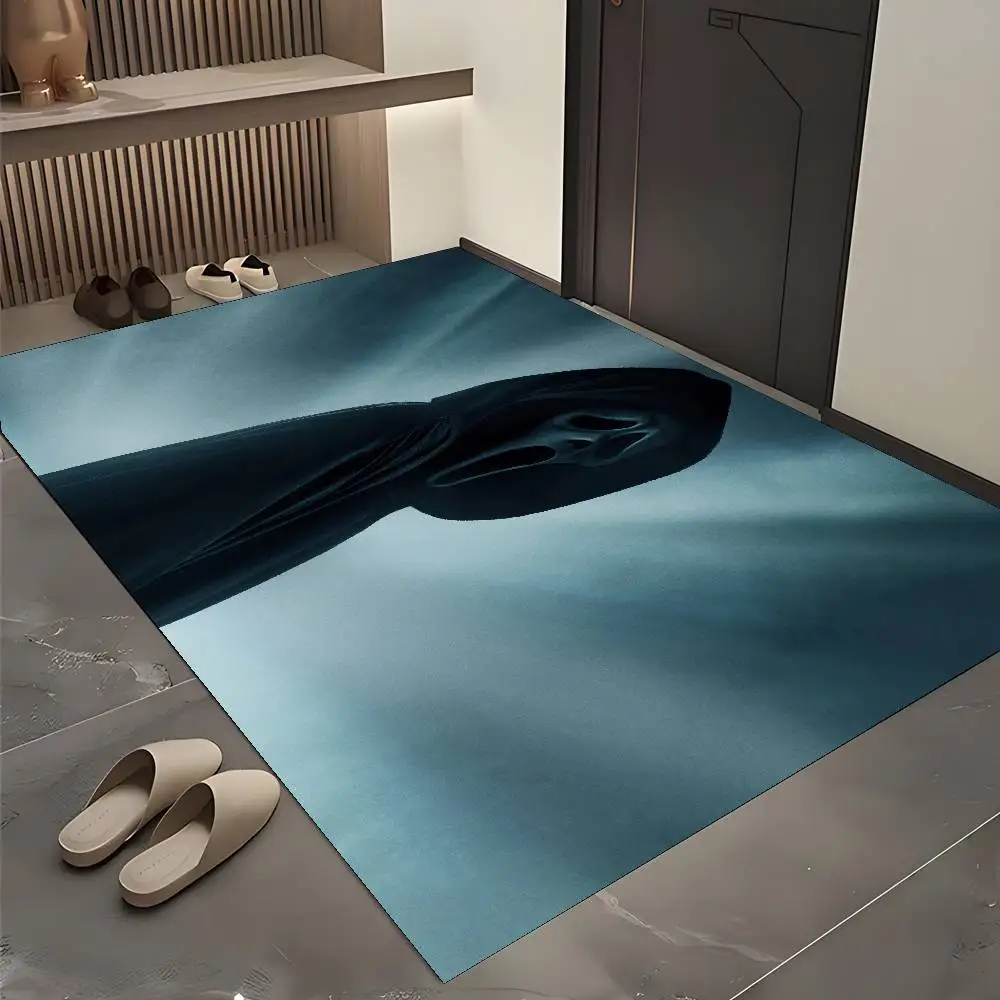 

Floor Mat Printed Large Carpets Room And Bedroom Carpets Bathroom Anti Slip Ghostface Scream Door MATS Small Carpets