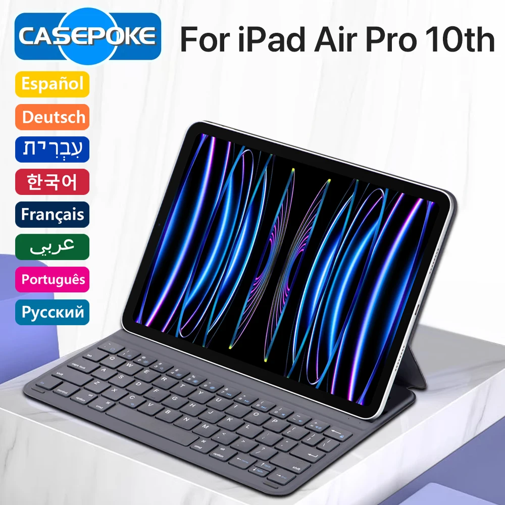 

New Magic Wireless Keyboard For iPad A16 2025 10 Gen Air 4 5 10.9 Pro 11 12.9 2018-2022 Air 13 2024 iPad Case With Tablet Holder