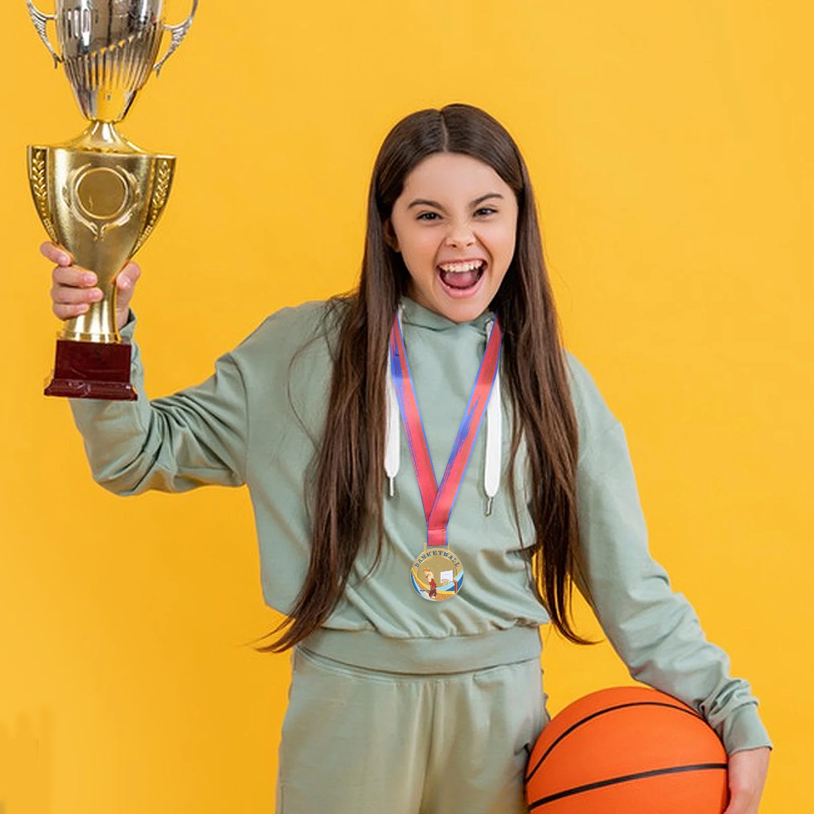 

Basketball Medal Award Medals First Place for Kids Competition Championship The