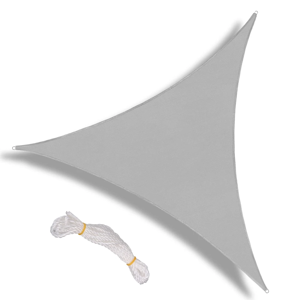 Sail Shade Polyester Oxford Cloth  UV Block Sun Shade Sail for Patio Backyard Park Playground Lawn 8x8x8ft