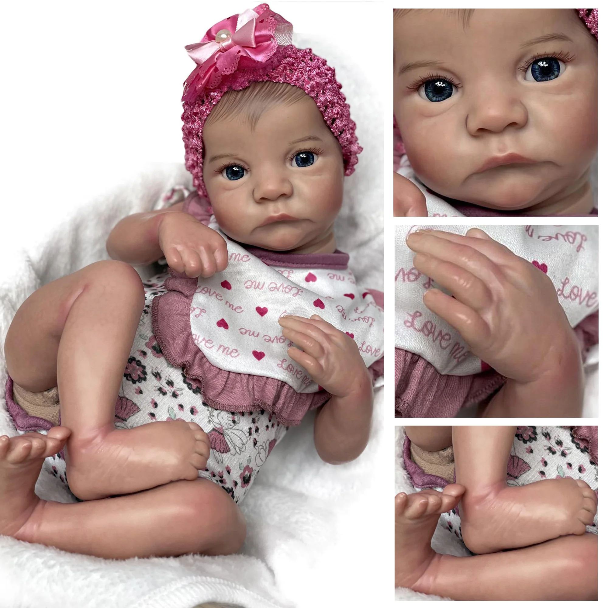 

19Inch Awake Levi Bebe Reborn Doll Painted Hair Lifelike Real Reborn Dolls Boneca Renascida Brinquedo Bebe Para Crianças Menina