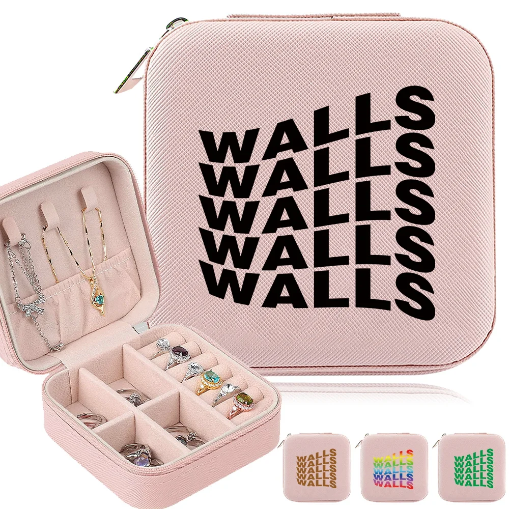 

New Jewelry Storage Box Desktop Drawer Necklace Seat Walls Pattern Series Zipper Bracelet Earrings Jewels Organizer Boxes