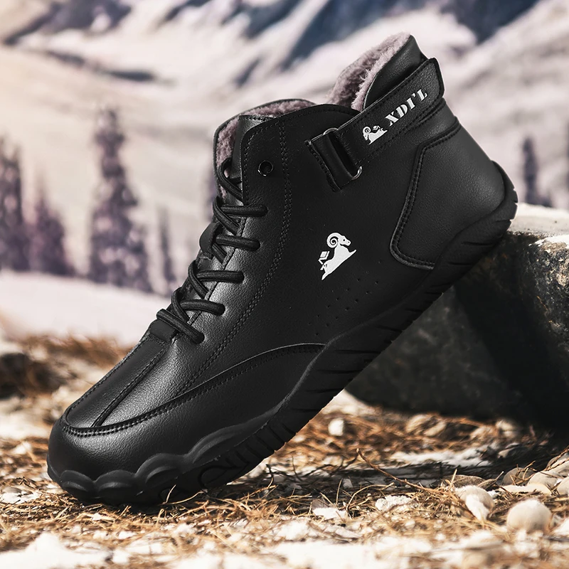 

Winter Sport Shoes for Men, Waterproof and Warm Men's Boots, Outdoor Men's Hiking Shoes, Botas Zapatos Snow Boots Suede Loafers