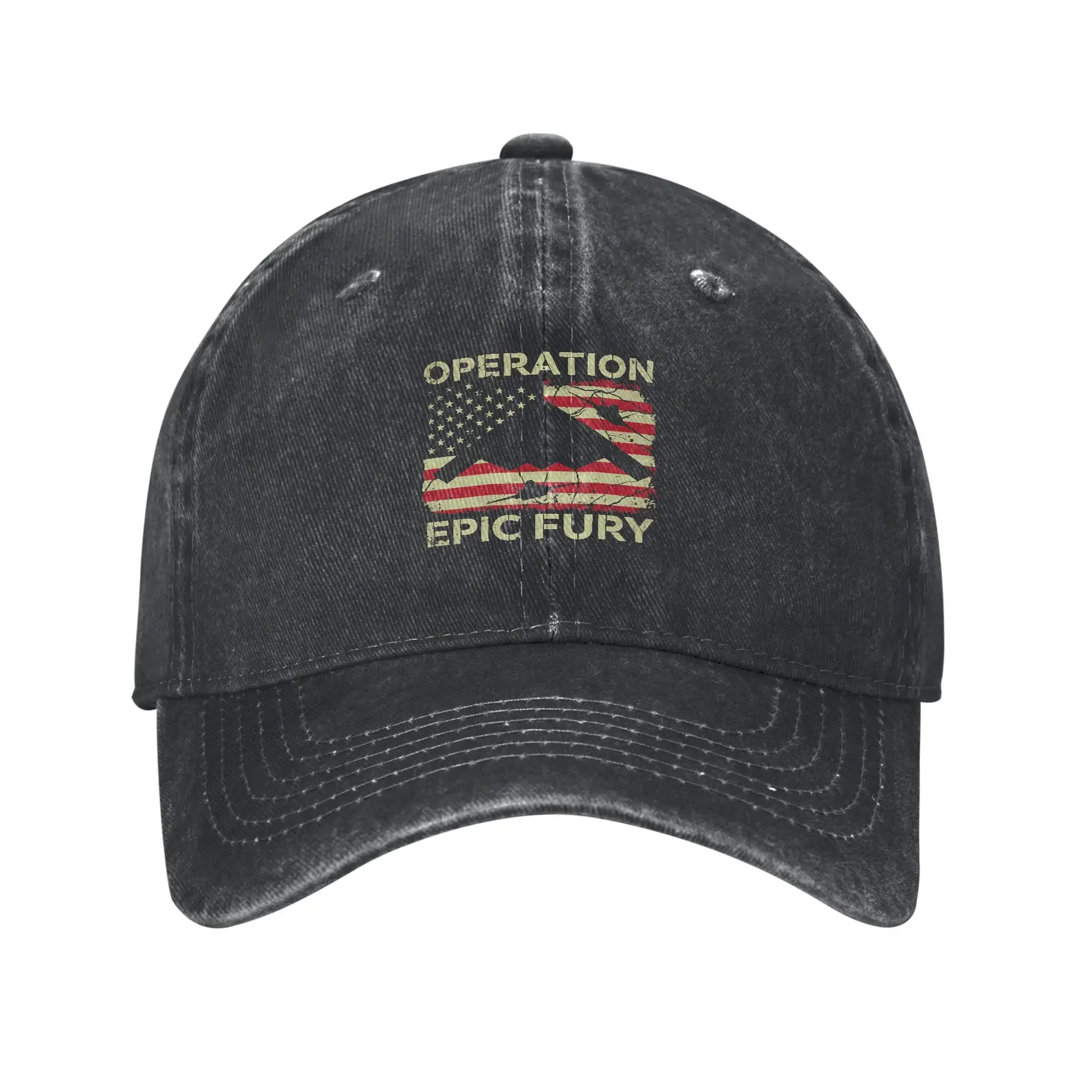Operation Epic Fury Sun Baseball Cap Female Male Print Hip Hop Hats Summer Fashion Kpop Rock High Quality Baseball Caps