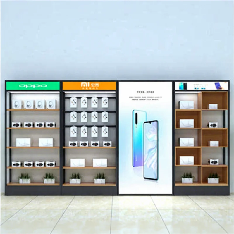 

Customize.High Quality Glass/Plywood Cell Phone Display Cabinet /Mobile Phone Shops