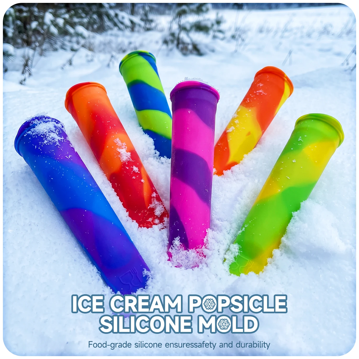 Baby Products Lotion - Silicone Popsicles Molds, Multicolor Baby Popsicle