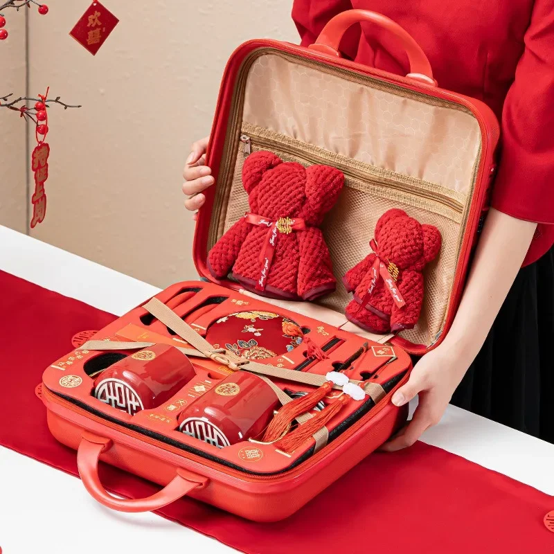 Wedding dowry suitcase set wedding supplies