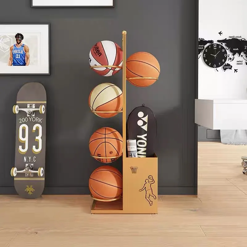 ชั้นวางเก็บลูกบาสเก็ตบอลในร่มสำหรับเด็ก ชั้นวางเก็บลูกฟุตบอล ตะกร้าเก็บของ ชั้นวางสำหรับโรงเรียนอนุบาล ที่วางลูกวอลเลย์บอล