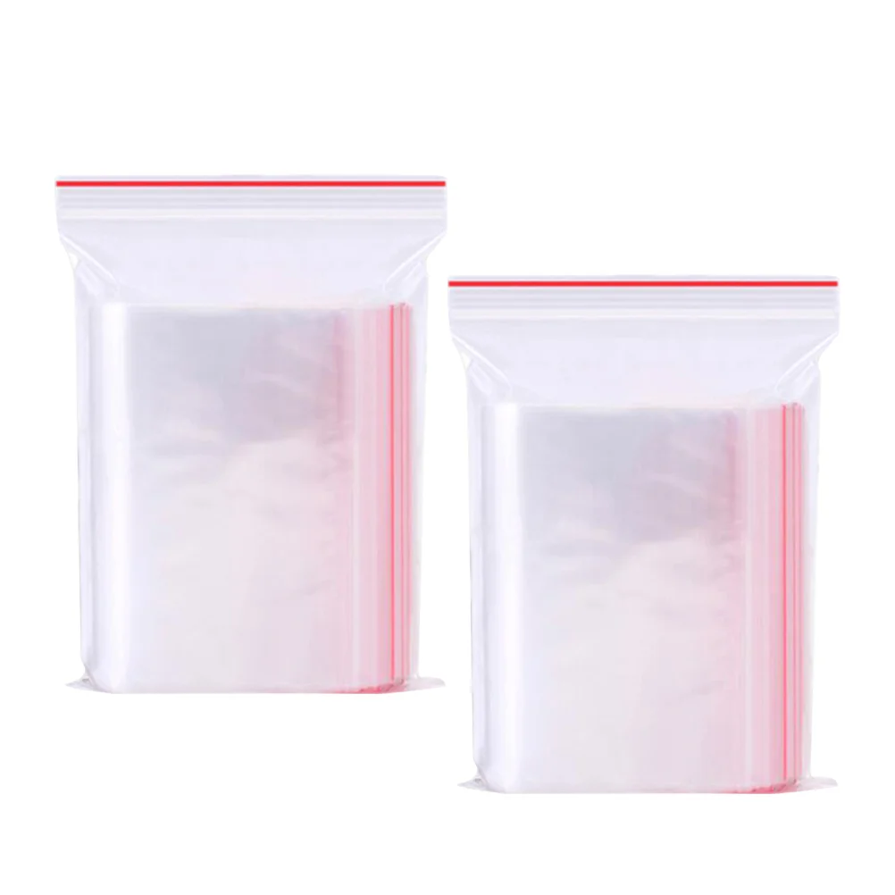 200 Pcs Storage Bags Earring Tea Mini Food Packaging Transparent Sealable Bracelet