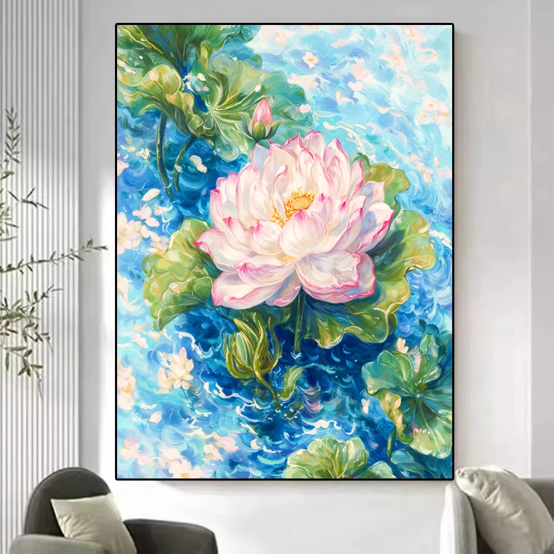 modern-luxury-cross-stitch-kit-lotus-flower-5-colors-pure-cotton-fabric-for-living-room-bedroom-simple-sle-chinese-brand