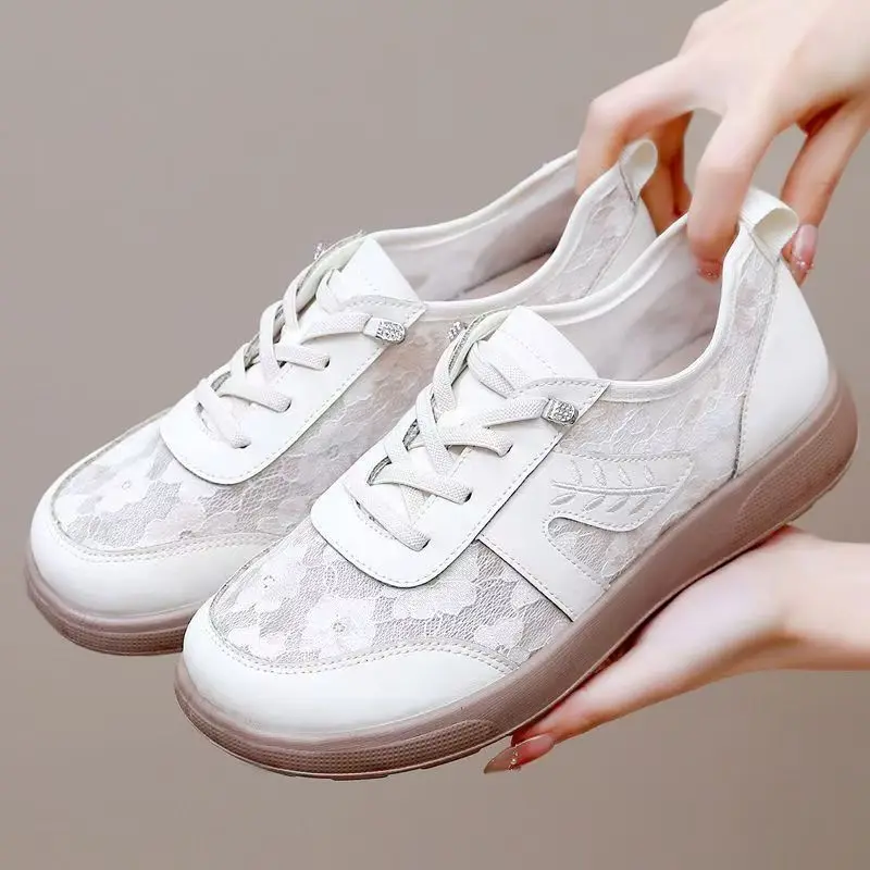 

Women Mesh Slip On Casual sneakers Summer New Soft Sole Non Slip Breathable Lightweight Walking Shoes Elderly Casual Shoes