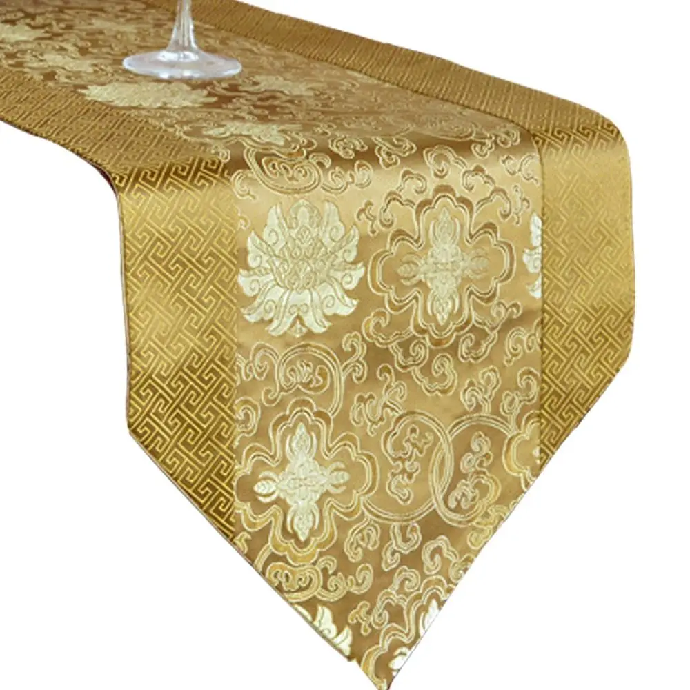 Red Smooth Satin Tea Ceremony Wedding Chinese Style TableCloth Table Decoration Table Runner Table Cover