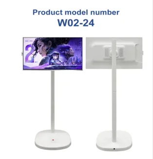 New Smart Mobile Tv 24 Inch Portable Tablet Pc 128Gb Touch Screen Floor Standing Android Tablet Coupons,W24