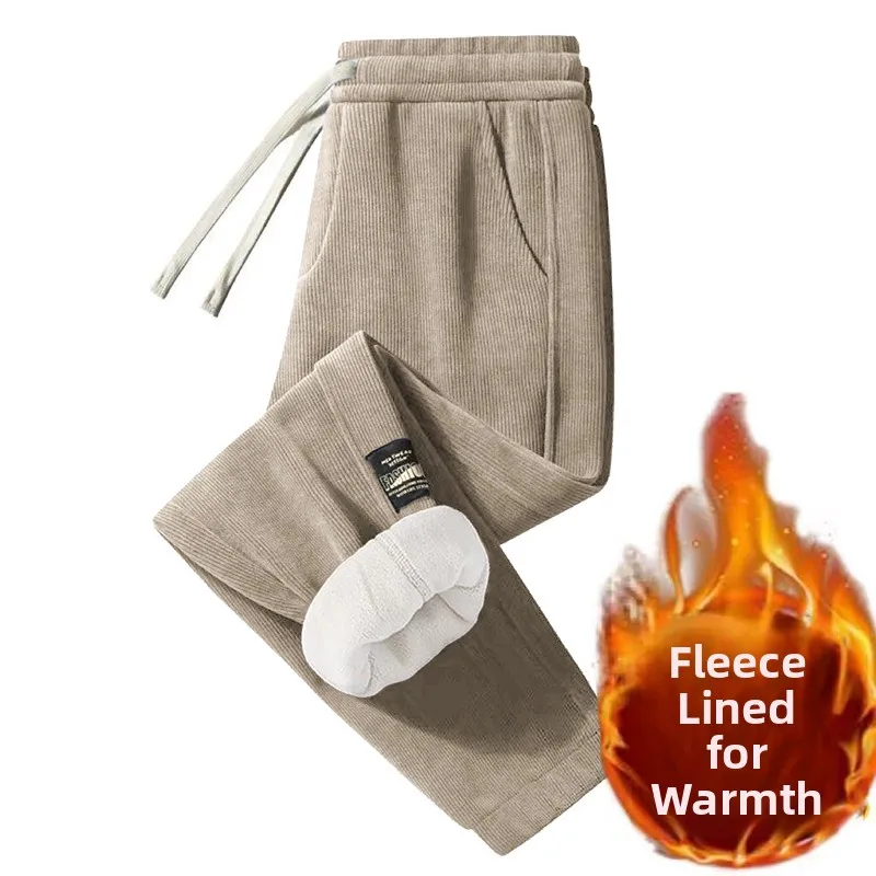 

Мужские повседневные вельветовые рабочие брюки, износостойкие, грязезащитные, осенне-зимние рабочие брюки, свободные длинные брюки с эластичной резинкой на талии