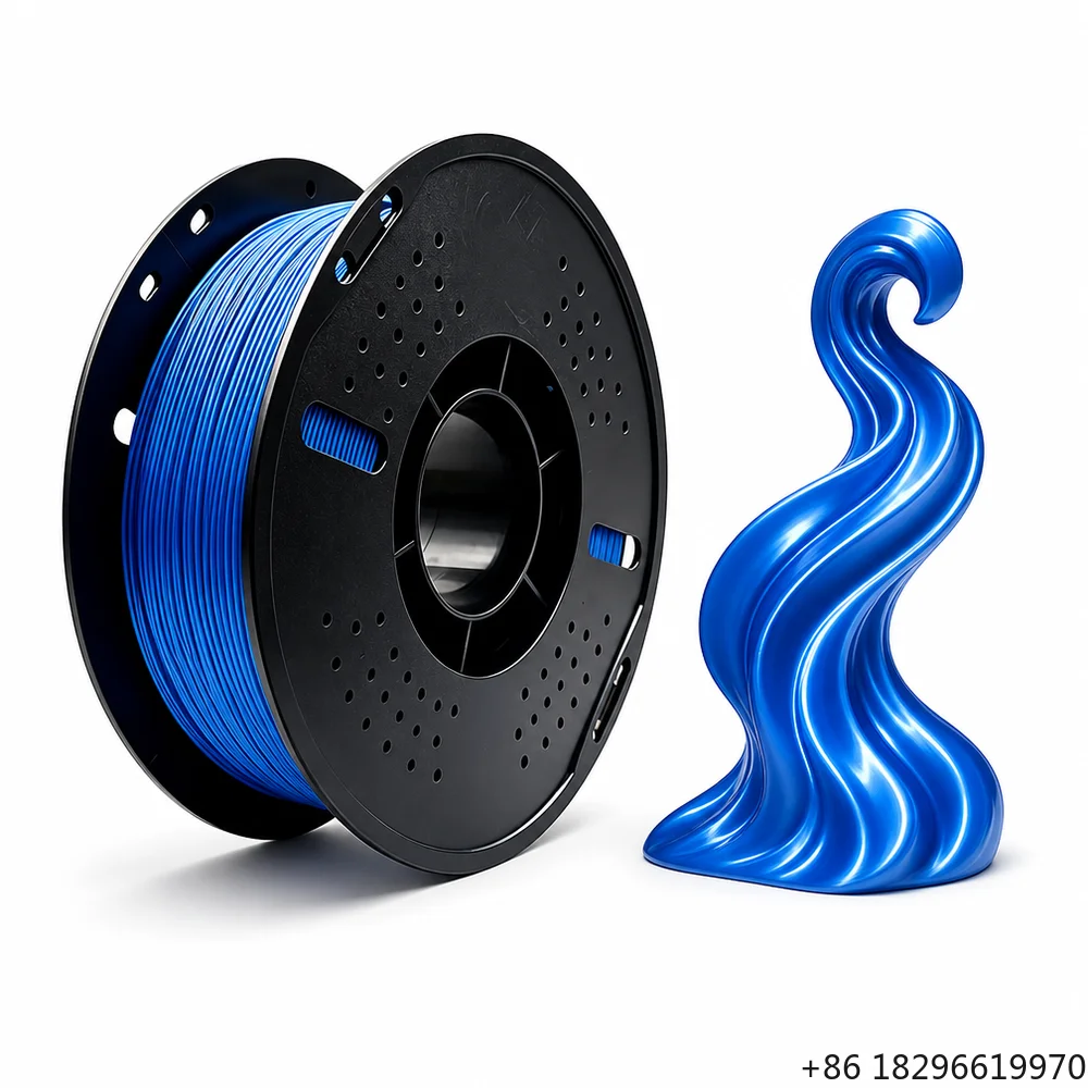 Allmaker PLA Silk Filament 1.75mm Shiny Silk Texture 3D Printer Filament 1kg Spool Factory Direct Sale Custom Color Available