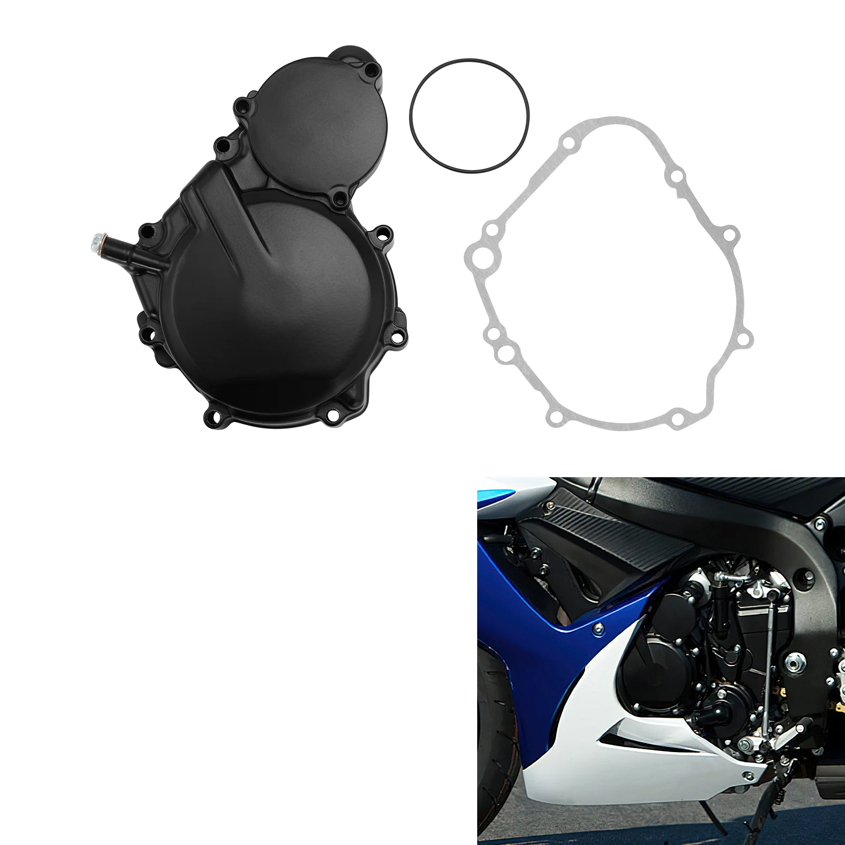 Left Engine Stator Cover Crankcase For Suzuki GSX-R 600 GSX-R 750 2006-2025 2023 2022 2021 2020 2019 2018 2017 2016 Motorcycle