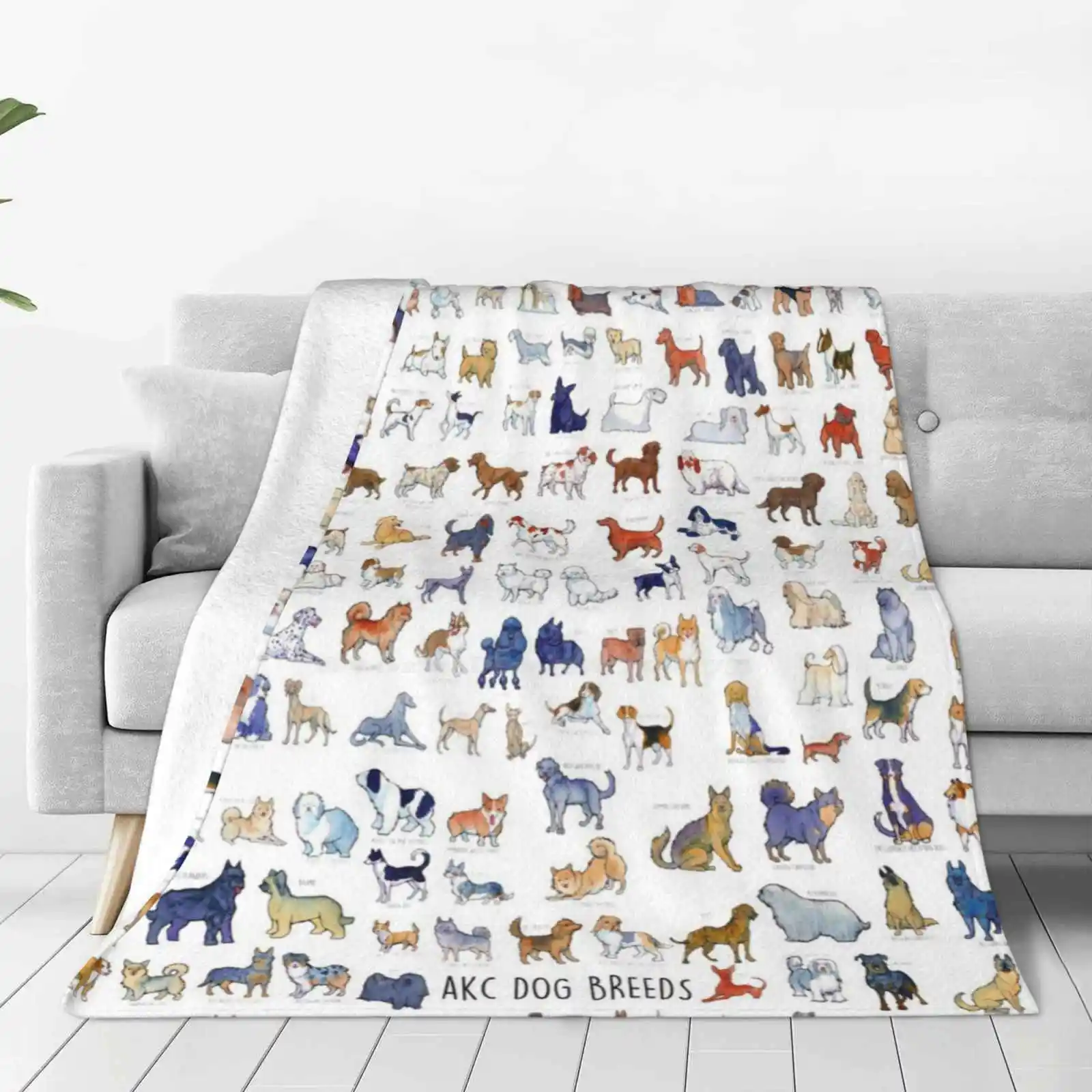 Every Akc Dog Breed Soft Warm Throw Blanket Stolen From Not For Sale On Watercolor Painting Dogs Dog Art Puppy Akc American