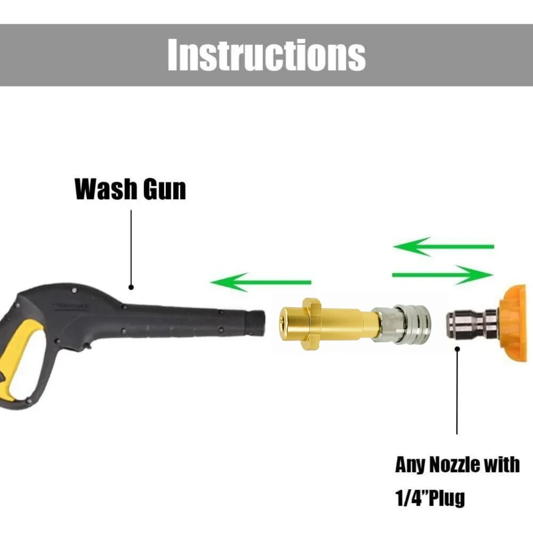 Wash Gun Adapter For KARCHER K2 K3 K4 K5 K6 K7 To 1/4