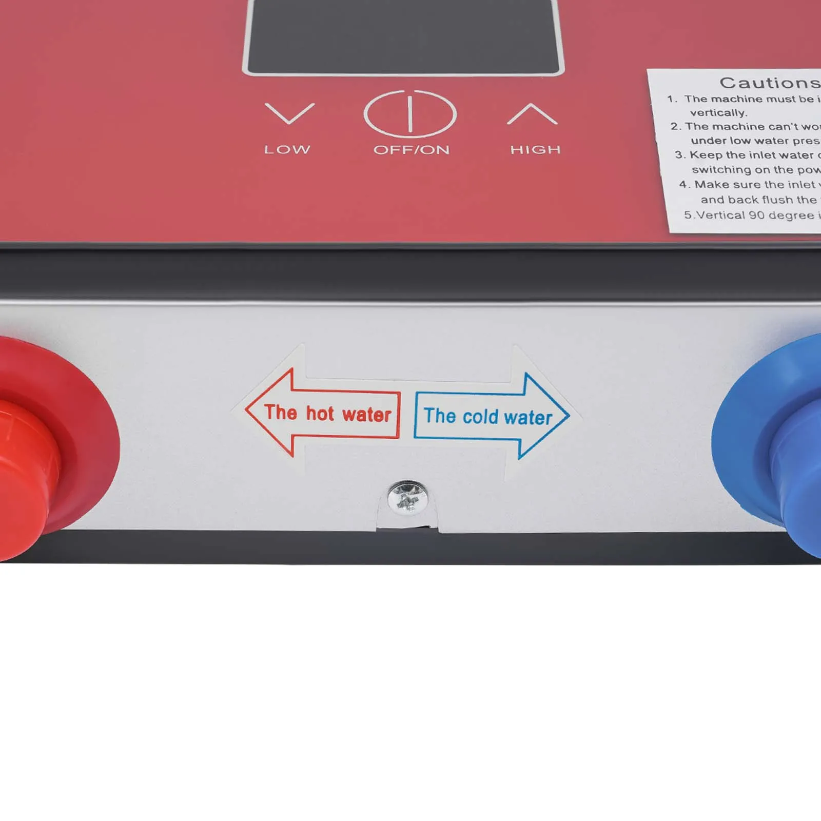 Calentador de agua eléctrico instantáneo 6500W 220V Diseño de ahorro de energía e IPX24 impermeable, calentador de agua sin tanque con pantalla LED rojo