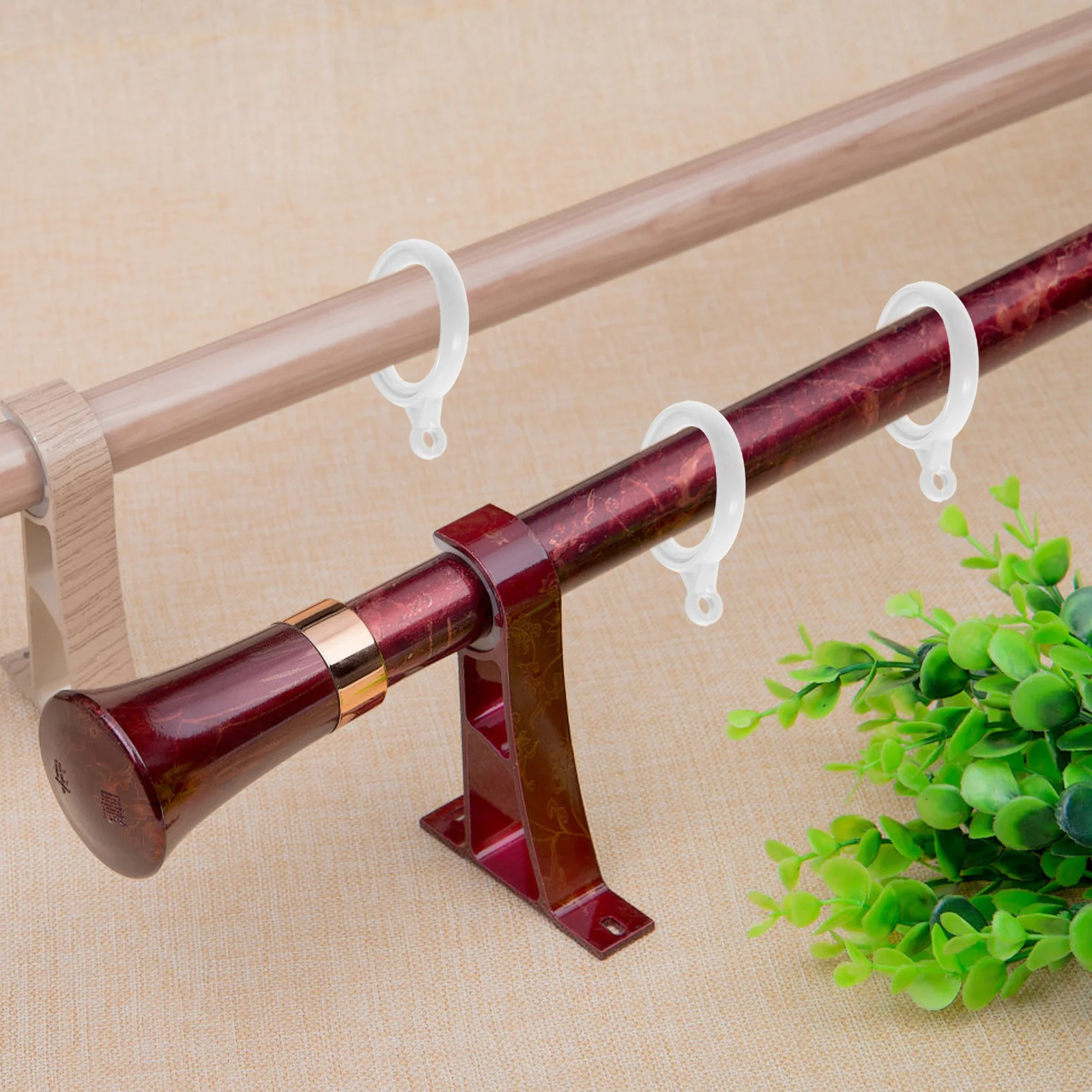 12 Stuks Plastic Gordijn Ringen Stevige Gordijn Opknoping Cirkels Gemakkelijk Slide Draperie Ringen Voor Oogje Gordijnen Oogjes Voor Gordijnen