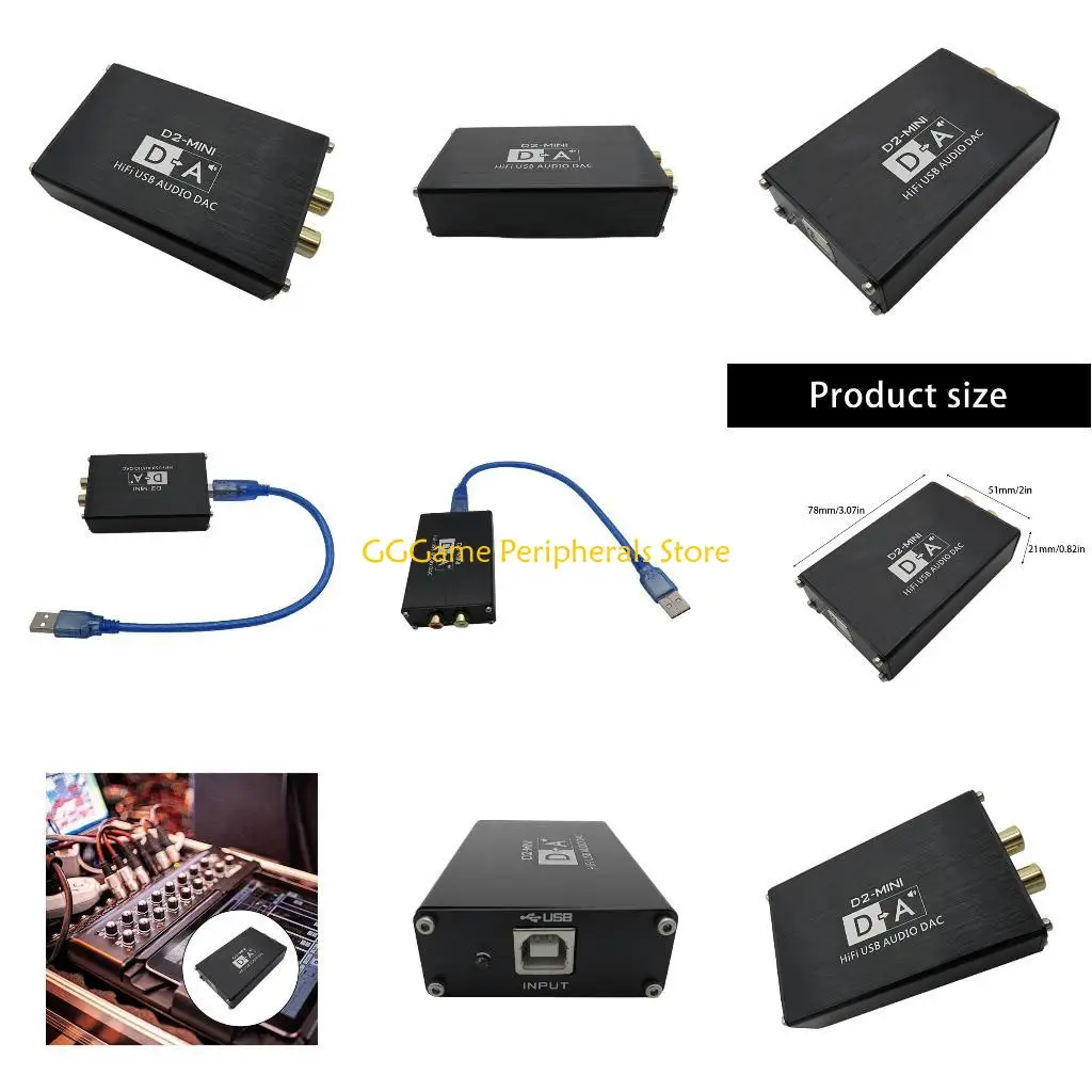 

U55B Portable Aluminum USB Decoders Plugs and Play For Multipe OS Compatibility