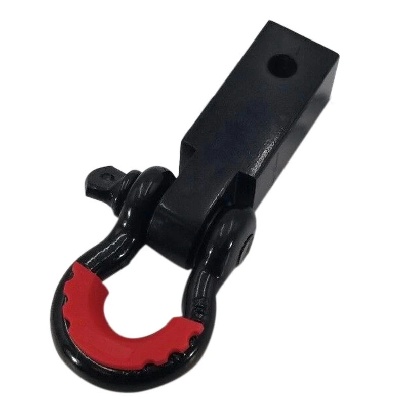 

Black Trailer Hitch Hook Receiver W/ 3/4 Inch Shackle D-Ring Bow Shackle Tow