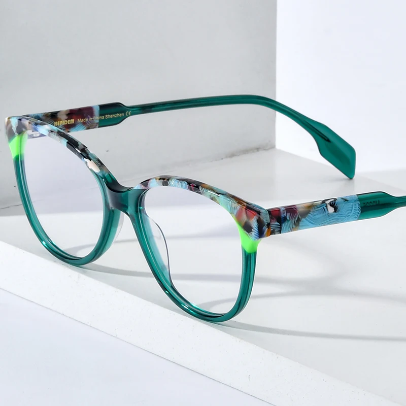 HEPIDEM Multicolor Acetate Glasses Frame Men Vintage Square Eyeglasses Women Optical Spectacles Eyewear 9225