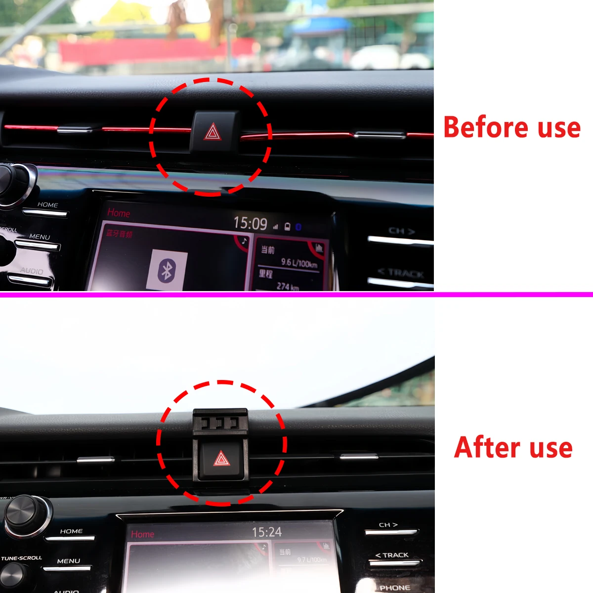 Custom Fit For Toyota Camry XV60 2017 2018 2019 2020 Car Phone Holder Wireless Charger Magnetic Mount Car For MagSafe Phone Base