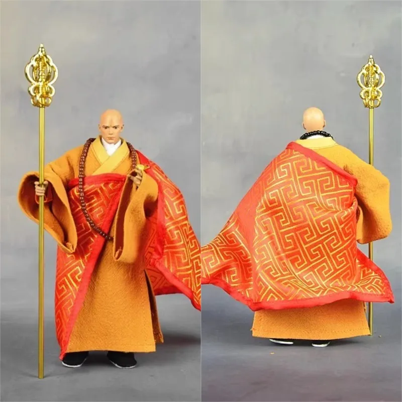 1/12 Scale ทหารชายเสื้อผ้า Tang Monk เส้าหลินชุดตกแต่งสําหรับ 6 ''Action Figures ตุ๊กตาอุปกรณ์เสริม