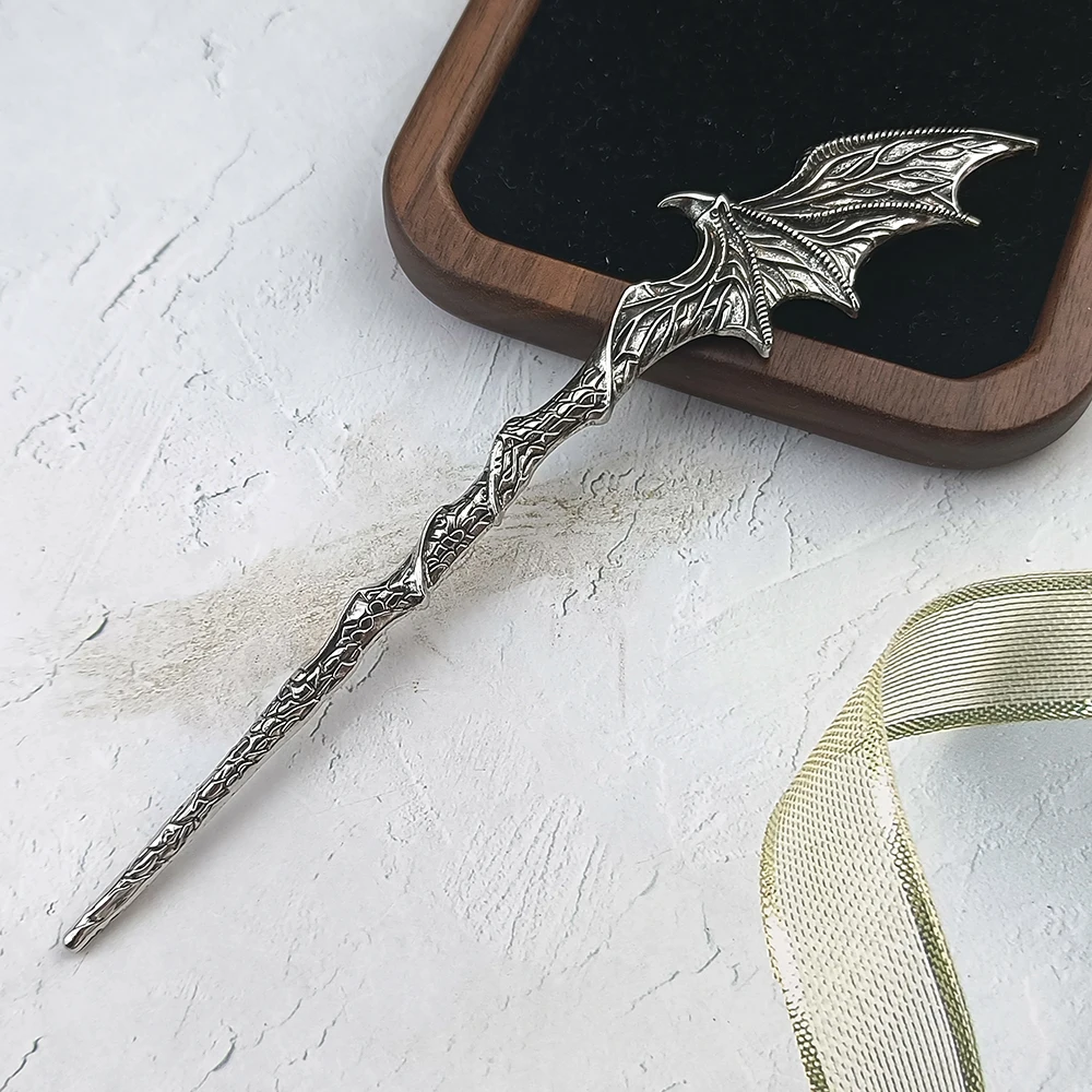 Vintage Dragon Wing Metal Hairpin Hair Stick Women's Creative Hairpin For Women Halloween Party Accessory Hairpin view 4