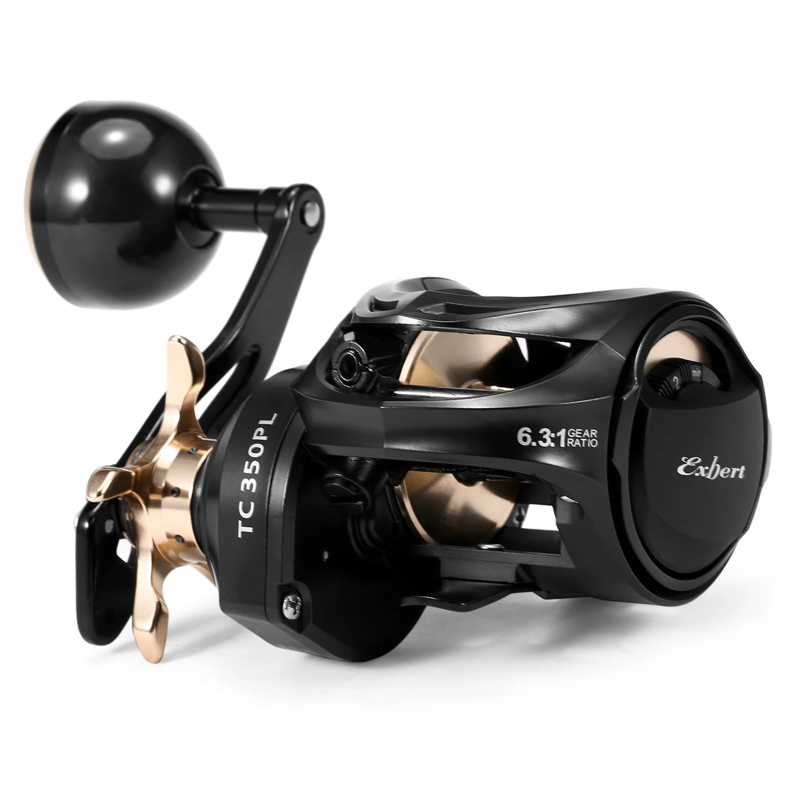 Carbon Fiber Baitcasting Reel 9+1BB Fishing Reel High Speed 6.3:1 Gear Ratio Magnetic Brake System Baitcaster Reel For Left Hand