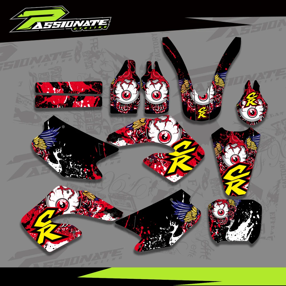 نمط جديد لهوندا CR125 CR250 CR 125 250 2000 2001 دراجة نارية هدية الرسومات خلفية الشارات ملصق تخصيص