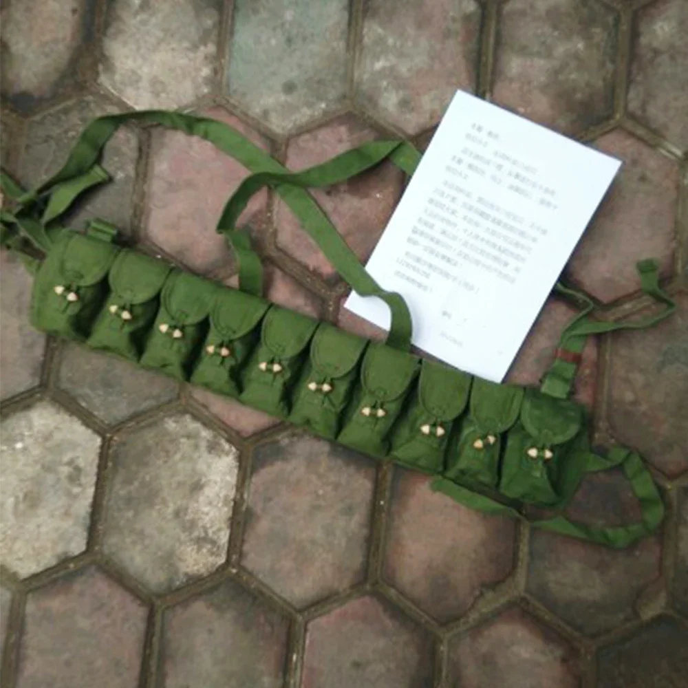 

Оригинальный китайский военный тактический жилет-бандольер из холщовой ткани для патронов, тип 56