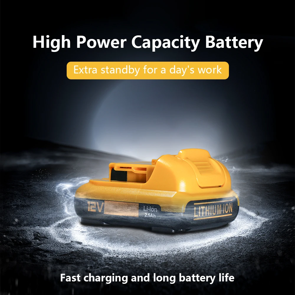 Baterie pro DeWalt DCB120 10,8 V 12 V 1500 mAh-3000 mAh Li-ion pro DeWalt DCB127 DCB124-XJ DCB120 DCB123 DCB122 DCB124 DCB121 - náhled 6