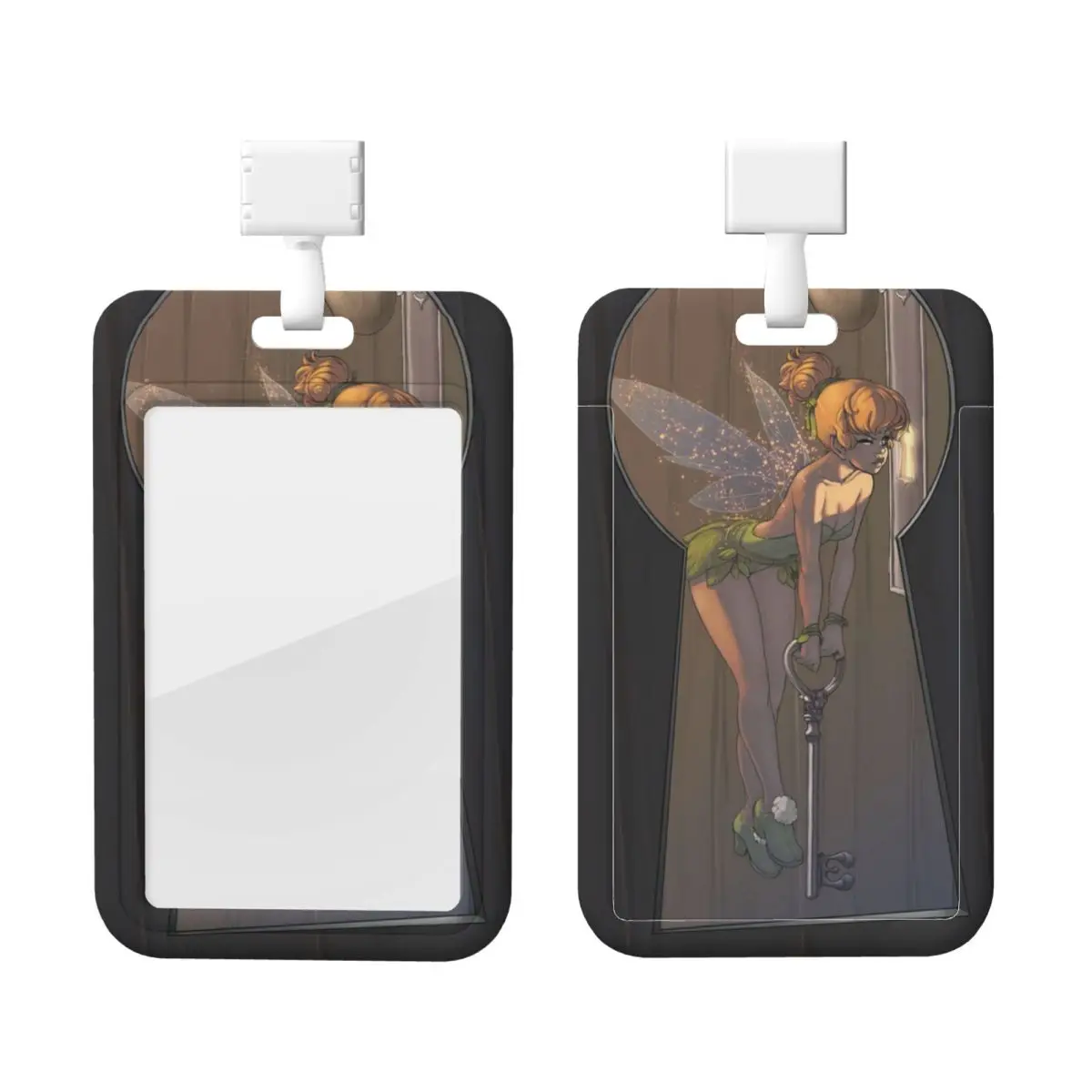 

Custom Tinker Bell Cute Cartoon Credit Card Holders Neck Strap Lanyard ID Badge Card Holder For Hospitals Engineers Card Holder