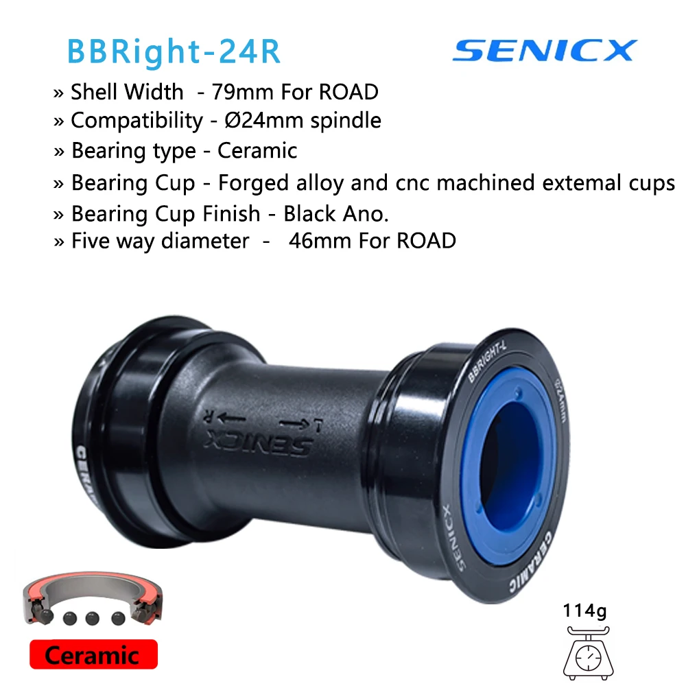 SENICX BB RIGHT セラミック ボトム ブラケット - MTB & ロードバイク