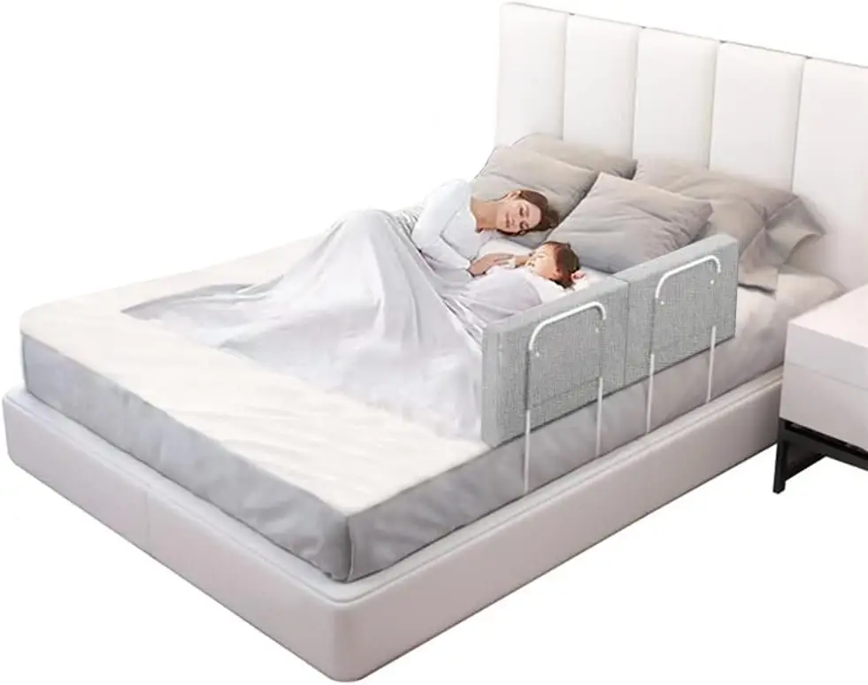 

Bed Rail Bumpers For Toddlers, For Elderly Adults Safety, Bed Side Guard Rails For Kids, Twin，Queen & King Full Size Beds（Gray,