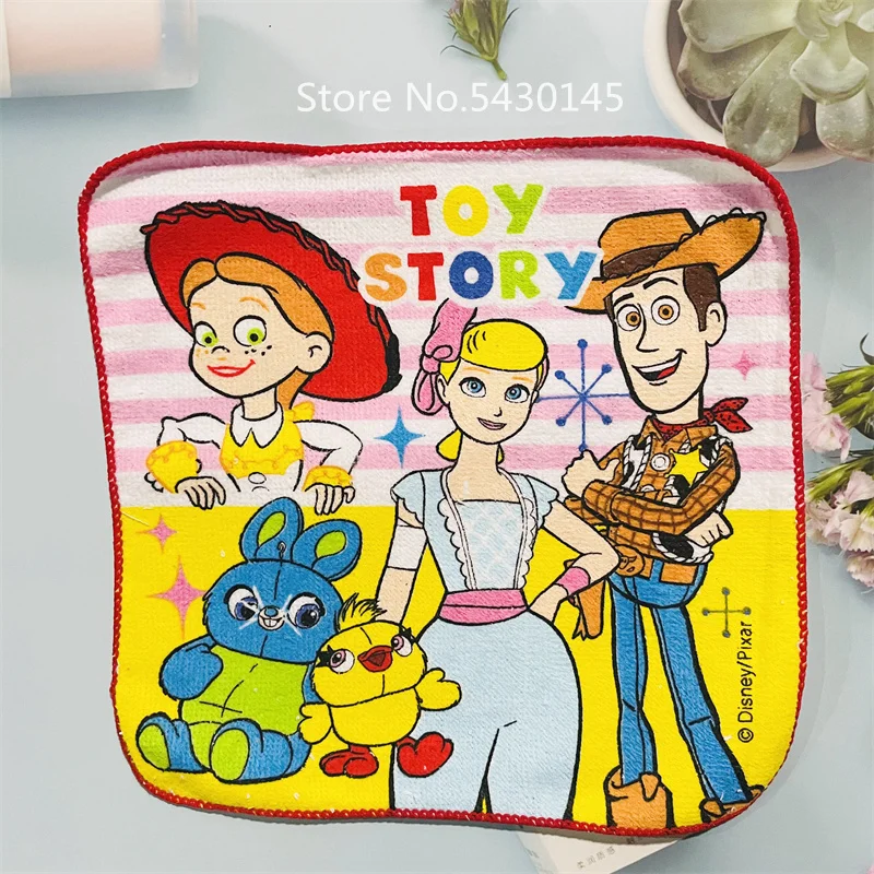 Disney Toy Story Buzz Lightyear Boy Cartoon Cotton asciugamano piccolo asciugamano Saliva asciugamano fazzoletto 20x20cm