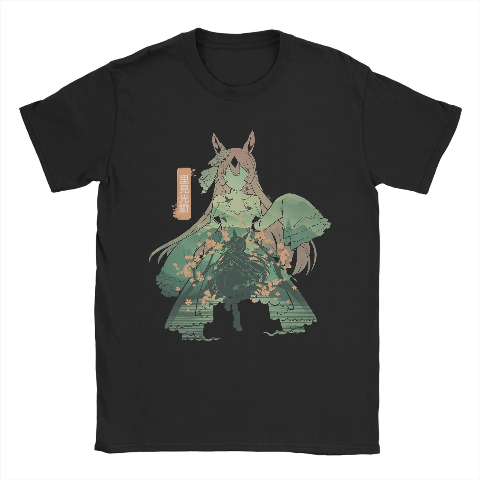 Satono Diamond Uma Musume Anime Men T Shirt  Vintage Tees Short Sleeve O Neck T-Shirt Pure Cotton Plus Size Clothing