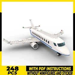 Moc Building Bricks Passenger Plane Model Technology Aircraft Modular Blocks Construstion Toy DIY Set Assembly Gift