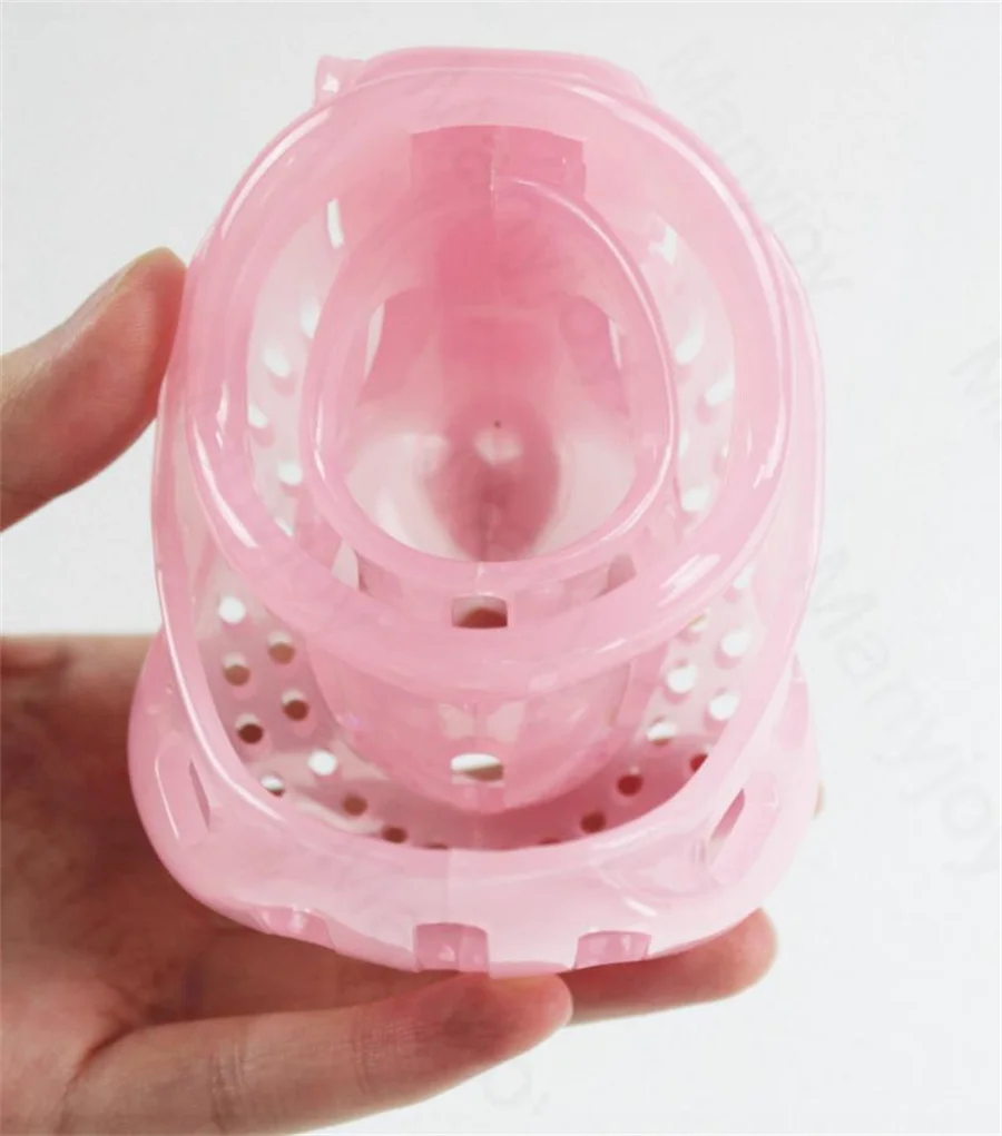 سيسي ذكر مغلق بالكامل ضبط النفس الديك قفص الطيور قابل للقفل قفص القضيب حلقة القضيب سيسي عبودية جهاز حلقة جوفاء #5