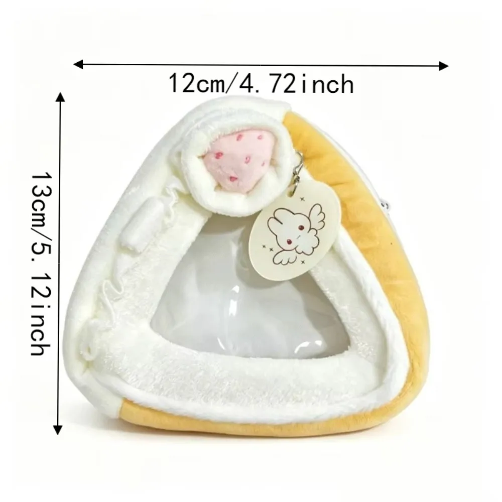 Transparente Erdbeer-Kuchen-Aufbewahrungstasche mit Klarsichtfenster, Reißverschluss, farbenfrohe Schutzhülle, dekorative Tasche – Detail 1