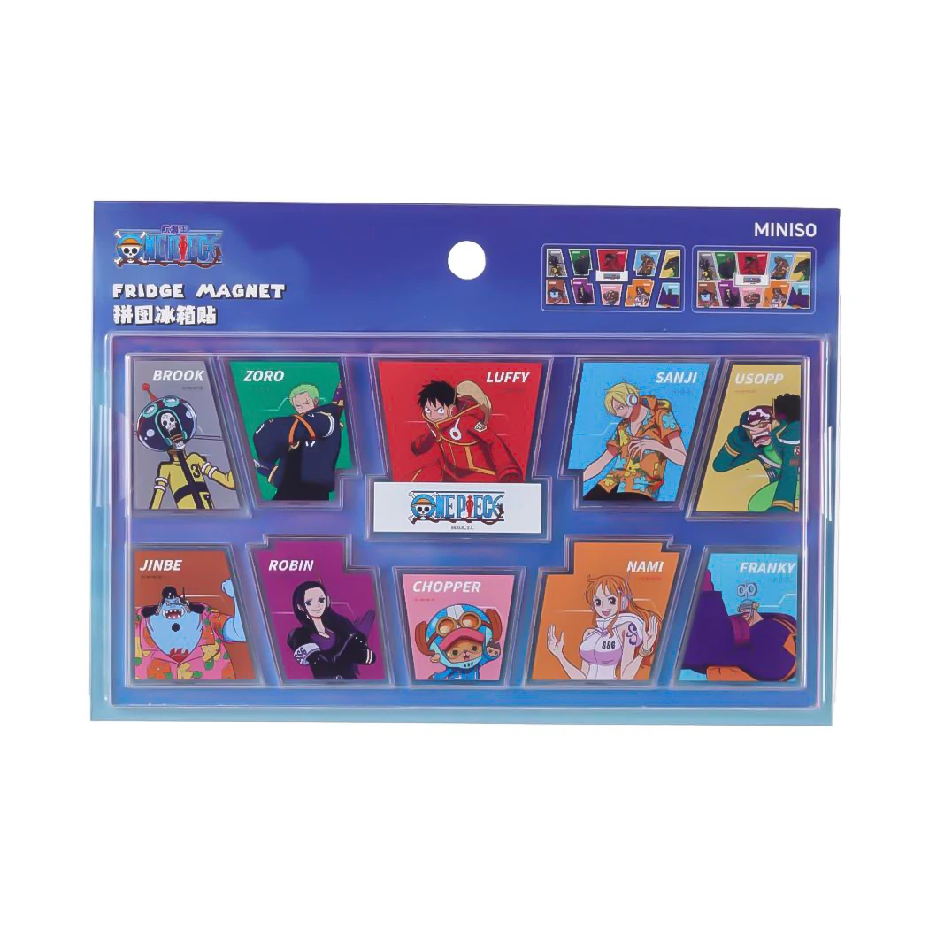 One Piece Anime Puzzle Fridge Magnets Set -  Collectible Magnetic Refrigerator Stickers Kit
