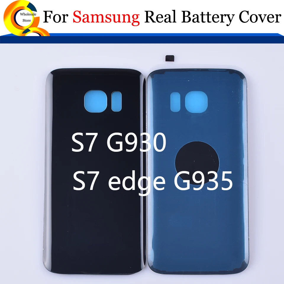 10Pcs/Lot Battery Cover For Samsung Galaxy S7 edge G930 G935 Back Cover Housing Case Rear Door Repair Parts